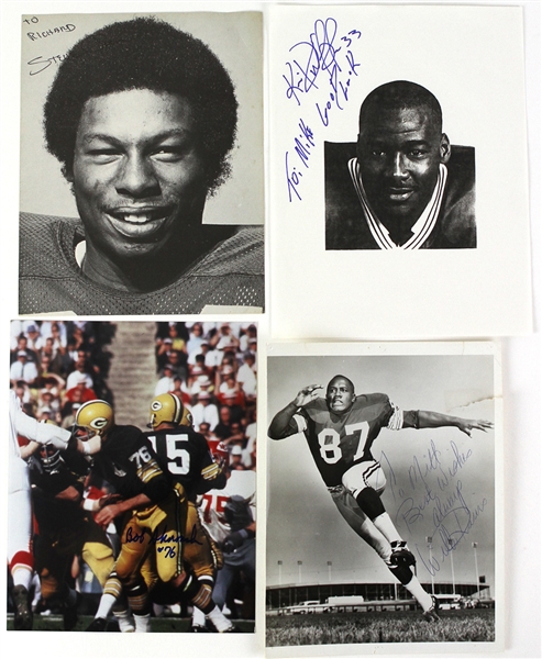 1960s-90s Green Bay Packers Signed Photo Collection - Lot of 4 w/ Willie Davis, Bob Skoronski & More (JSA)