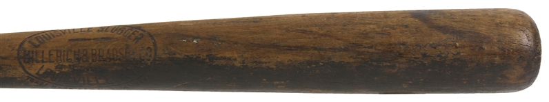 1916-17 Hillerich & Bradscby Co. Louisville Slugger Game Used Bat (MEARS LOA)