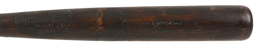 1929 Eugene Jordan H&B Louisville Slugger Professional Model Game Used Bat (MEARS LOA) Sidewritten