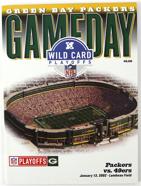 2002 Green Bay Packers San Francisco 49ers Lambeau Field NFC Wild Card Playoffs Gameday Program 