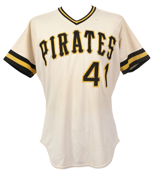 1984 Jim Winn Pittsburgh Pirates Game Worn Home Jersey (MEARS LOA)