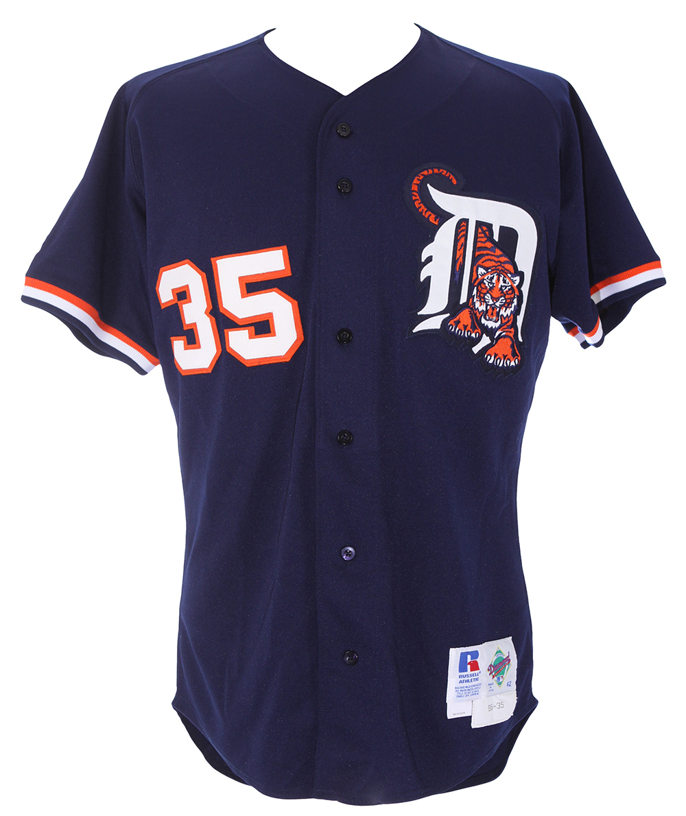 Lot Detail - 1995 Chris Gomez Detroit Tigers Game Worn Alternate Jersey  (MEARS LOA) One Year Style