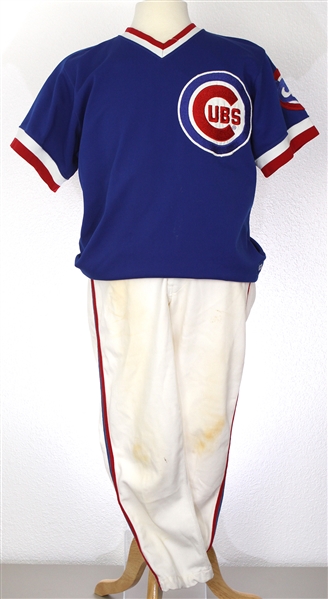 1982 Willie Hernandez Chicago Cubs Game Worn Road Uniform (MEARS LOA)