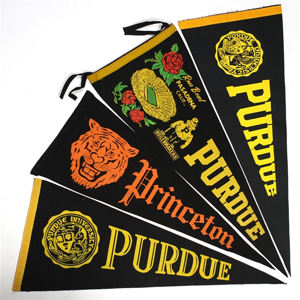 1967 circa Purdue Boiler Makers 29” Full Size Pennant (4)