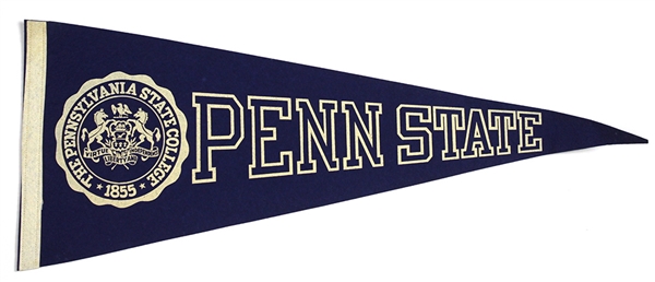 1970s Penn State College Football 29” Full Size Pennant  