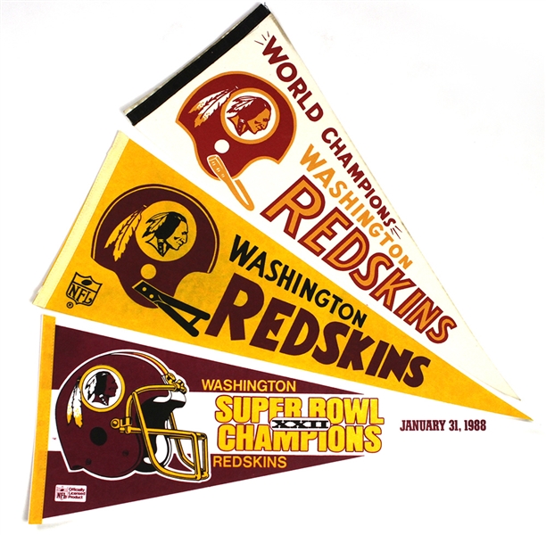 1960s-1988 circa Washington Redskins 29” College Football Pennant Collection (7)