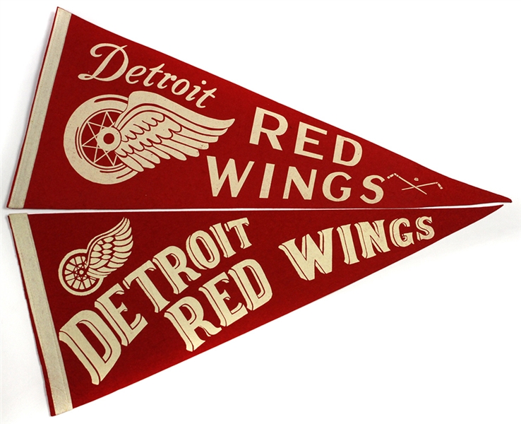 1950s Detroit Red Wings 29” Hockey Pennant Collection