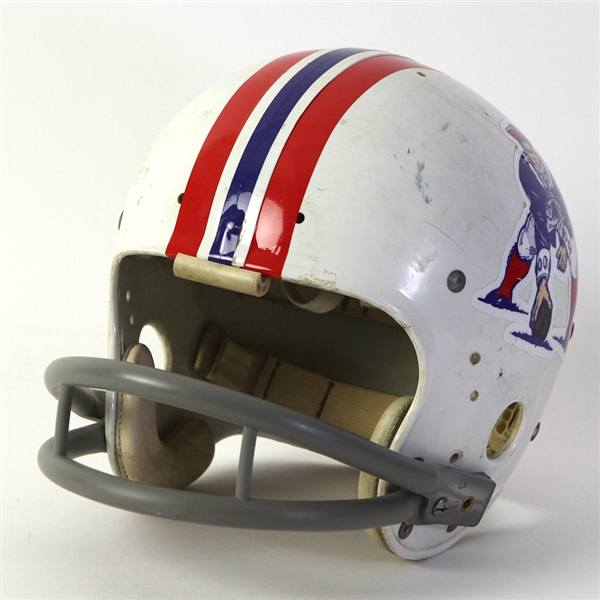 1973-74 New England Patriots Game Worn Helmet w/ 12 Strap Suspension System (MEARS LOA)