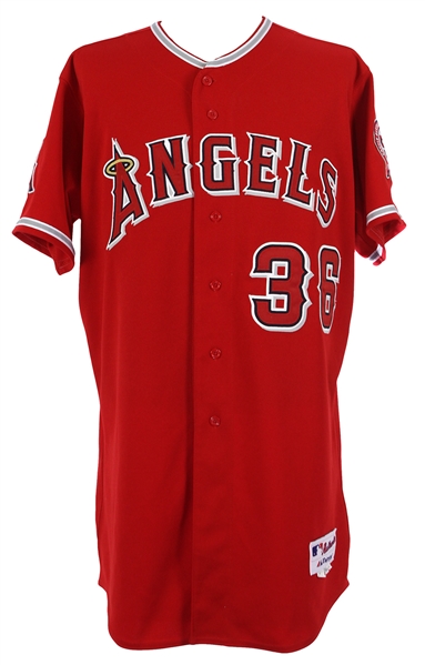 2011 Jered Weaver Los Angeles Angels Game Worn Alternate Jersey (MEARS LOA)