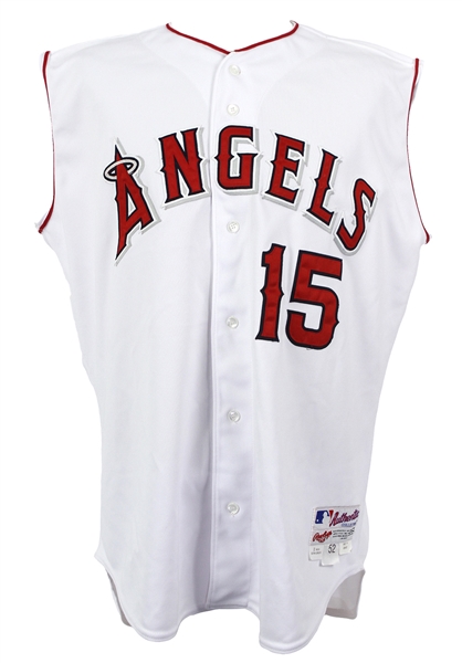 2002 Tim Salmon Anaheim Angels Signed Game Worn Alternate Jersey Vest (MEARS LOA/JSA)