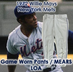 1972 Willie Mays New York Mets Game Worn Road Uniform Pants (MEARS LOA)