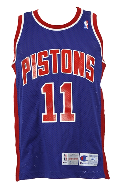 Lot Detail - 1992-93 Isiah Thomas Detroit Pistons Road Jersey (MEARS LOA)