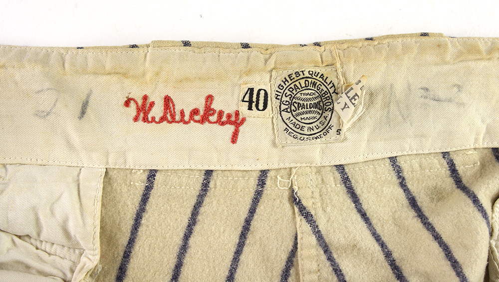 Lot Detail - 1939 Bill Dickey New York Yankees Game Worn Home