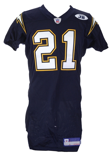 2003 LaDainian Tomlinson San Diego Chargers Home Jersey w/ JB Memorial Patch (MEARS LOA)