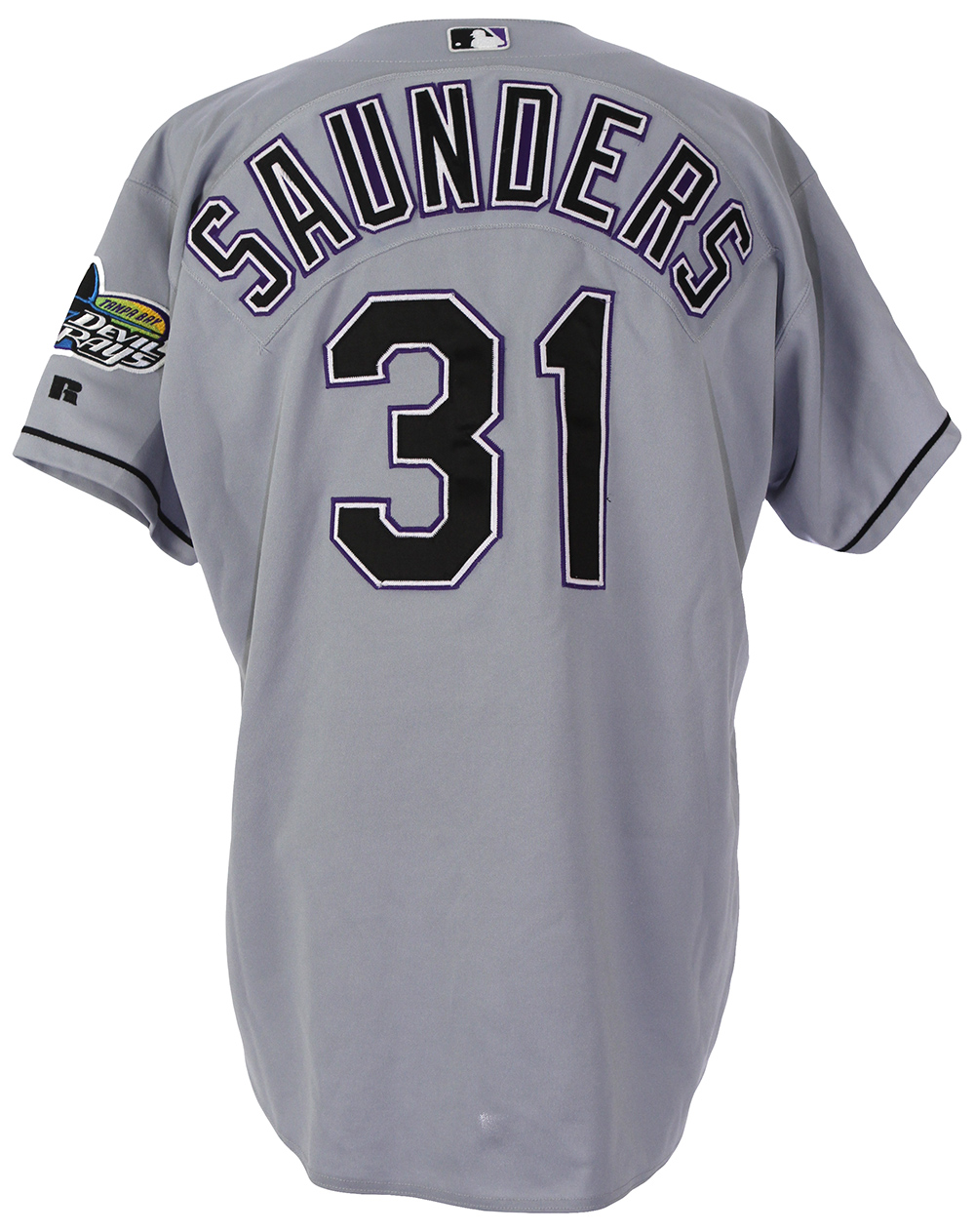 Lot Detail - 1999 Tony Saunders Tampa Bay Devil Rays Game Worn Road Jersey  (MEARS LOA)