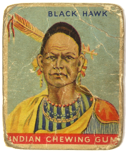 1933 Black Hawk #37 Goudey Indian Chewing Gum Card (Bronko Nagurski Collection)