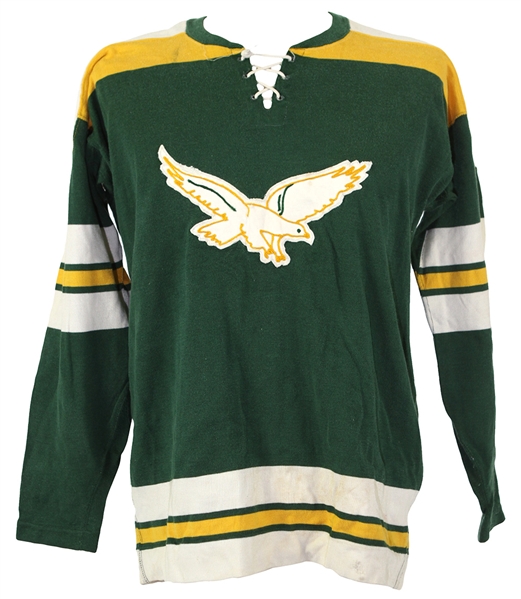 1960s Green #11 Game Worn Stall & Dean Hockey Jersey (MEARS LOA)