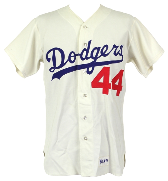 1974 Al Downing Los Angeles Dodgers Game Worn Home Jersey (MEARS LOA)