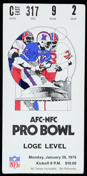 1976 AFC NFC Pro Bowl Louisiana Superdome Ticket Stub 