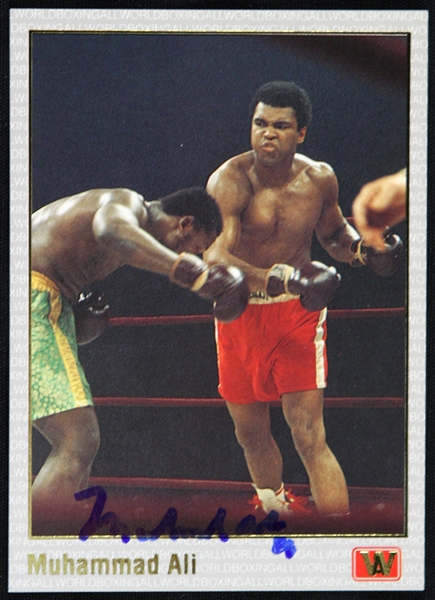 1999 Muhammad Ali World Heavyweight Champion Signed Trading Card (JSA)