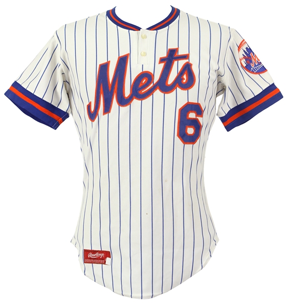 #6 1980 New York Mets Game Worn Home Pinstriped Jersey (MEARS LOA)