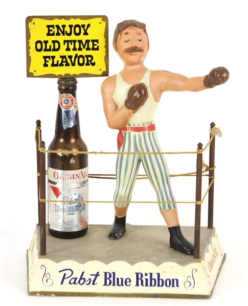 1950s Pabst Blue Ribbon Enjoy Old Time Flavor Boxing Bar Display