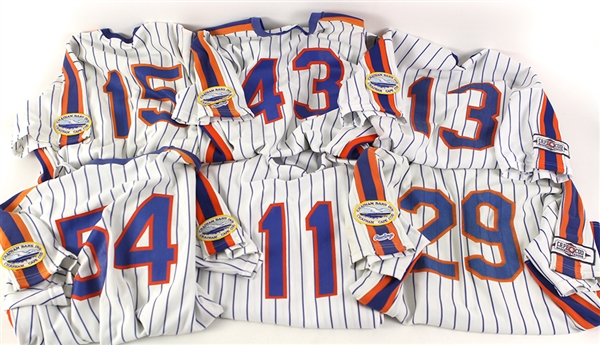 1980s-90s Hyannis Mets Cape Cod League Game Worn Home Jerseys - Lot of 10 (MEARS LOA)