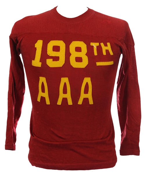 1920s-30s 198th AAA Basketball Champs Game Worn Sweater (MEARS LOA)