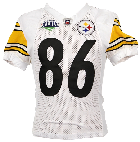 2009 Hines Ward Pittsburgh Steelers Signed Road Jersey w/ Super Bowl XLIII Patch (MEARS LOA/JSA)