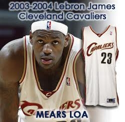 Lot Detail - 2003-04 LeBron James Cleveland Cavaliers Home Jersey ...