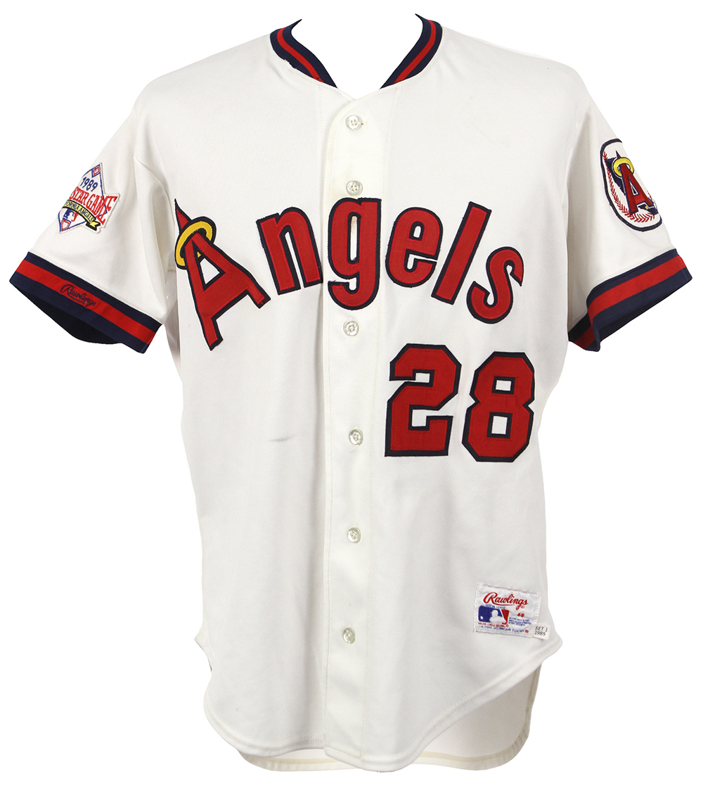 Lot Detail - 1989 Bert Blyleven California Angels Game Worn Home Jersey ...