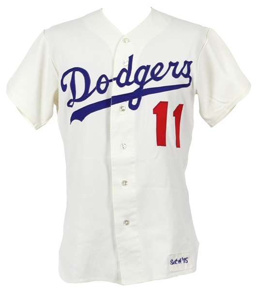 1975 Manny Mota Los Angeles Dodgers Game Worn Home Jersey (MEARS LOA)