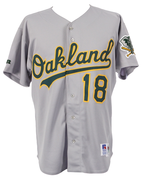 1993 Dave Duncan Oakland Athletics Game Worn Road Jersey (MEARS LOA)