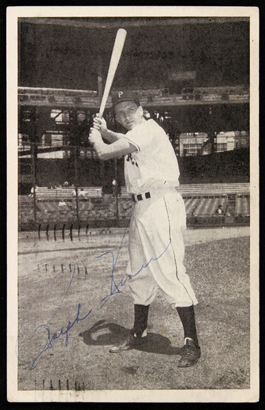 1952 Ralph Kiner Pittsburgh Pirates Signed 3.5" x 5.5" Postcard (JSA)