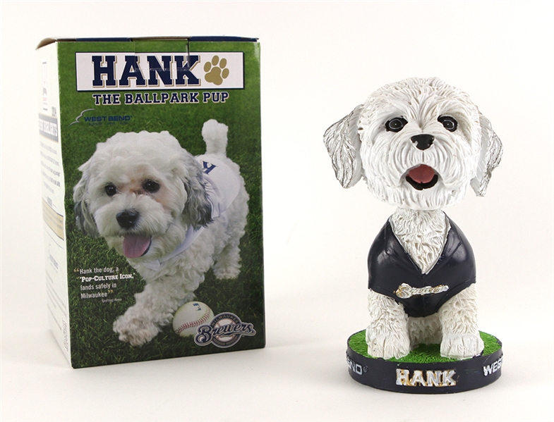 2014 Hank The Dog Milwaukee Brewers MIB Bobble Head