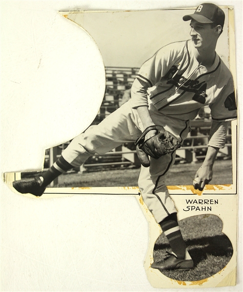 1948 Warren Spahn Boston Braves 7.5" x 9" Photo