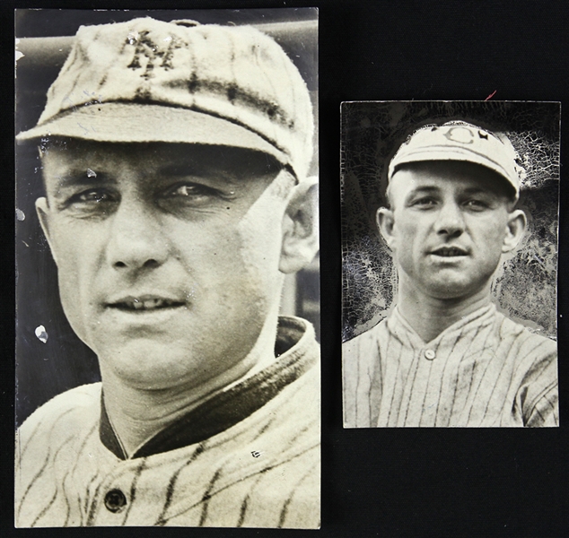 1914-24 Heinie Groh Reds/Giants Original Photos - Lot of 2 