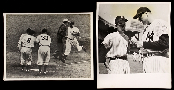1949 Tommy Henrich Vic Raschi New York Yankees Original 8" x 10" Photos - Lot of 2