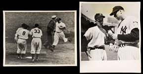 1949 Tommy Henrich Vic Raschi New York Yankees Original 8" x 10" Photos - Lot of 2