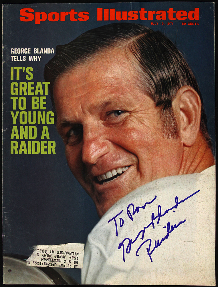 George Blanda - Inscribed Trading/Sports Card Signed