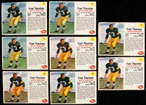 1962 Fuzzy Thurston Green Bay Packers Post Cereal Trading Cards - Lot of 8