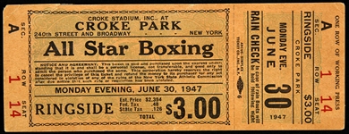 1947 All Star Boxing Croke Park Ticket 