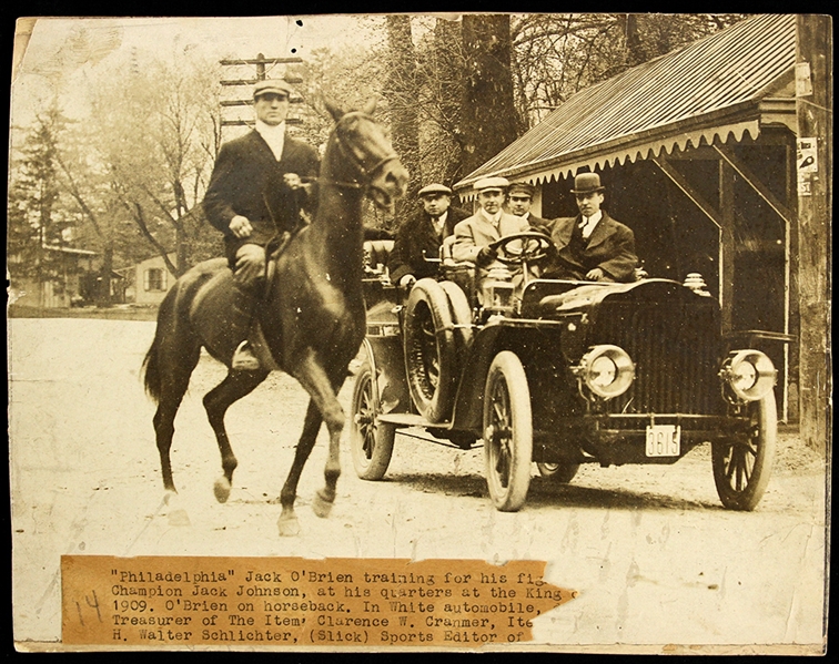 1909 Philadelphia Jack OBrien World Light Heavyweight Champion 7" x 9" Mounted Photo