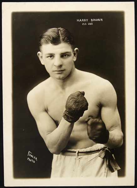 1920s Harry Brown 122 LBS Boxer 5" x 7" Studio Photo