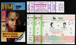 1986-95 Mike Tyson World Heavyweight Champion Memorabilia Collection - Lot of 3 w/ Ghost Tickets & More