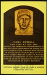 1980s Carl Hubbell New York Giants Signed 3.5" x 5.5" Postcard (JSA) 