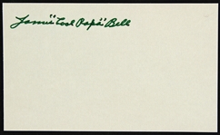 1970s James "Cool Papa" Bell Negro Leagues Signed 3" x 5" Index Card (JSA)