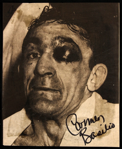 1960s Carmen Basilio World Welterweight & Middleweight Champion Signed 6" x 7.5" Cut Image (JSA) Carmen Basilio Estate