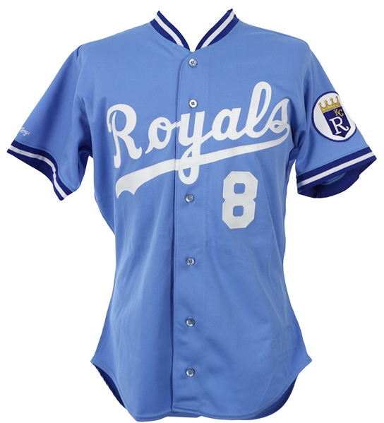 1991 Jim Eisenreich Kansas City Royals Game Worn Road Jersey (MEARS LOA)