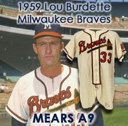 1959 Lew Burdette Milwaukee Braves Game Worn Home Jersey (MEARS A9)